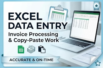 do expert excel data entry and invoice processing