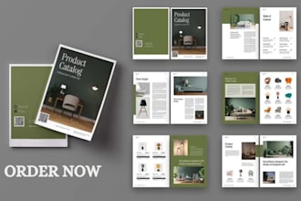design marketing product catalog sell sheet for b2b wholesale, retail businesses