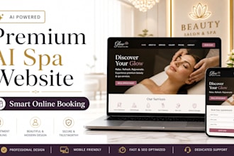 design a beauty salon or spa website with online booking
