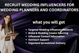 recruit wedding influencers for wedding planners and coordinators