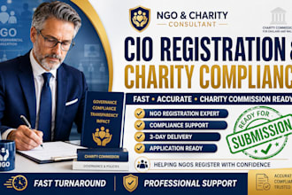 design a premium fiverr gig thumbnail for a professional ngo and charity consult