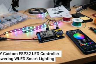build custom esp32 led controller, wled and smart lighting projects