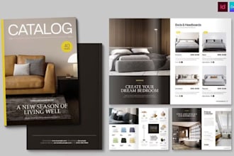 create b2b furniture sales product catalog brochure for kitchen cabinet catalog