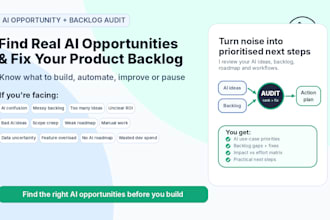 do an ai opportunity audit or review your product backlog