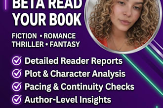 beta read your romance or fiction book