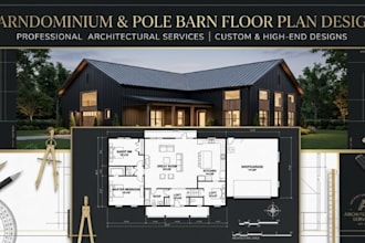 be your architect for barndominium, pole barn house and floor plan design
