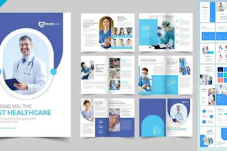 design corporate product catalog for medical healthcare, wellness companies