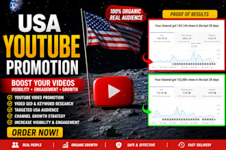 promote USA youtube channel promotion, video SEO and channel growth optimization