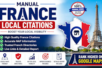 build manual france local citations for local SEO and google maps, backlink