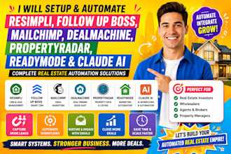 resimpli follow up boss mailchimp dealmachine propertyradar readymode claude ai