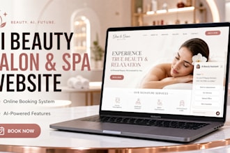 design a beauty salon website with online booking