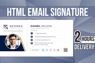 design HTML email signature gmail outlook clickable email signature real estate