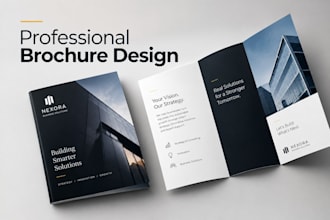 design a professional brochure, bifold or trifold brochure