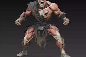 sculpt dynamic 3d anatomy,collector statues3d print,lightweight,dark fantasy,mp4