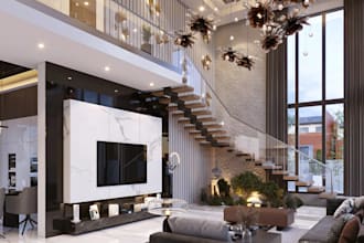 style 3d house interior, homestyler, minimalist parlor rendering, aesthetic room