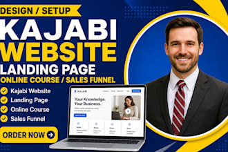 design kajabi website landing page online course sales funnel