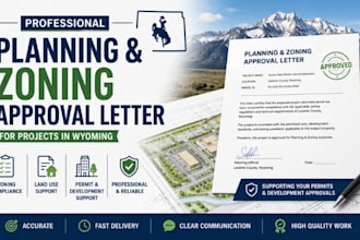 create a planning and zoning approval letter for your project in wyoming