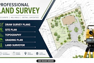land survey draw survey plans site plan topography land surveyor grading plan