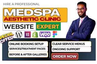 design medspa website aesthetic clinic botox cosmetic skincare beauty website