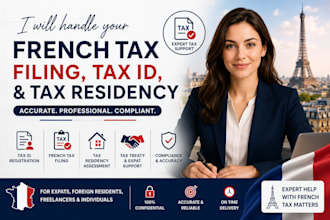 prepare french tax declarations, tax registration, and compliance