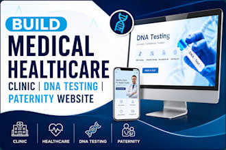 build medical, healthcare, clinic dna testing website, dna paternity webiste