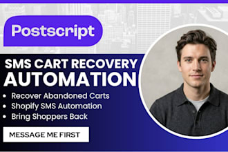 setup postscript sms cart recovery automation for shopify