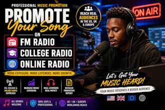 promote your song on fm, college and online radio stations