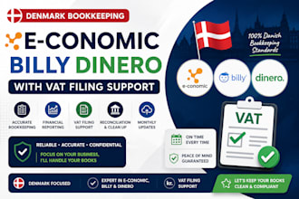 do denmark bookkeeping in economic billy dinero with vat filing support