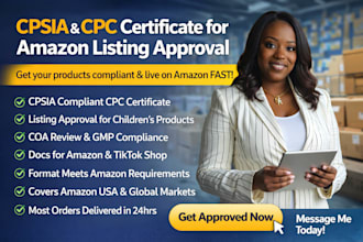 provide CPC certificate for cpsia compliance on amazon listing