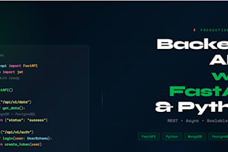 build backend apis using fastapi and python