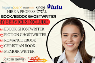be your ebook writer, ghostwrite fiction and non fiction romance book writer