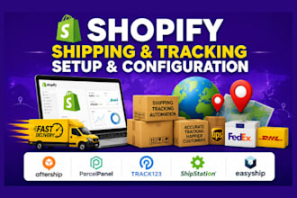 setup shopify aftership, parcel panel, track123, shipstation and easyship