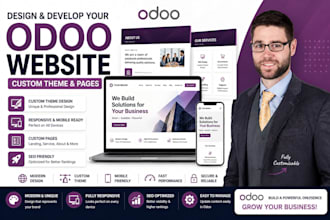 design and develop your odoo website with custom theme and pages