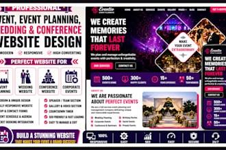 design event website event planning website wedding website conference website