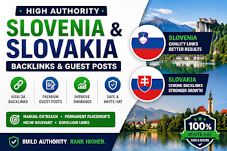 build high authority slovenia and slovakia SEO backlinks, guestpost and link