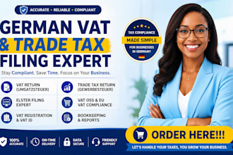 file german vat returns, umsatzsteuer, elster, and trade tax returns