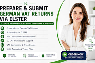 prepare and submit vat declaration for german company via elster