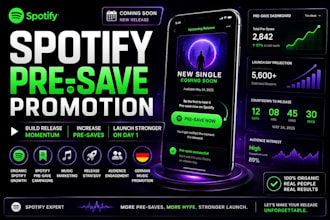 do organic spotify presave promotion for unreleased spotify track spotify music