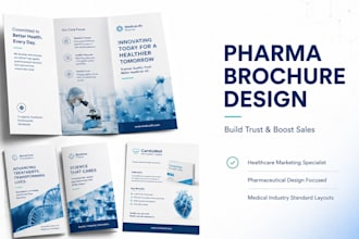 design professional pharmaceutical brochure and marketing collateral