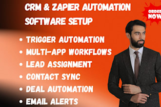 setup CRM and zapier automation zapier hubspot salesforce zoho CRM pipedrive