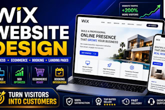 create wix online business ecommerce landing page booking seo website design