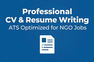 write professional cv and cover letter for ngos