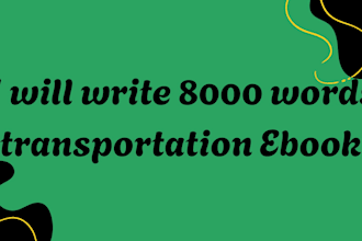 create 8000 words professional transportation travel logistics online ebooks