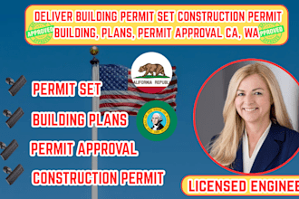 building permit set construction permit building, plans, permit approval ca, wa