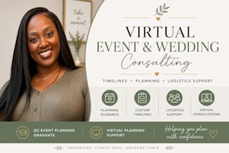 provide virtual wedding and event planning support