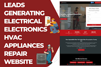 design electrical electronic hvac appliances repair leads website