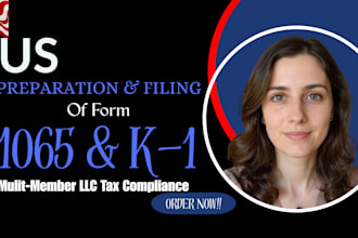 file irs form 1065, and prepare you schedule k1 US tax filing returns