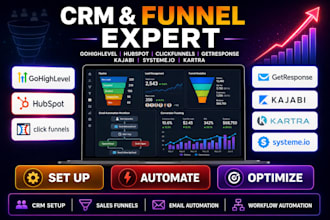 setup gohighlevel hubspot clickfunnels getresponse kajabi systeme io kartra