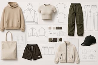 create fashion tech pack and clothing tech pack for manufacturing ready designs
