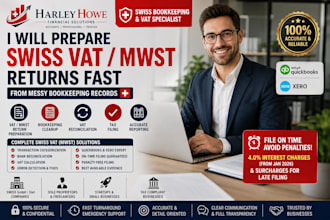 prepare swiss vat tax returns bookkeeping cleanup reconciliation and vat filing